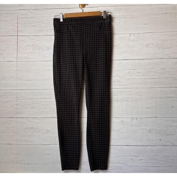 Spanx Leggings Womens Size M/M Black & Gray Houndstooth Pattern Ankle Jean-ish - Picture 3 of 15